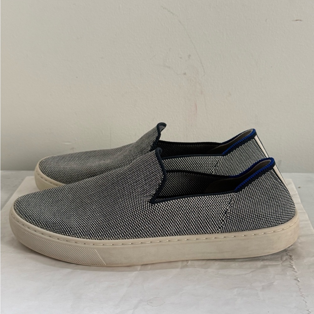 Rothy's The Original Slip On Sneaker in Anchor Blue White Nautical Size 8.5 - Picture 5 of 9